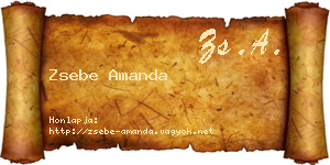 Zsebe Amanda névjegykártya